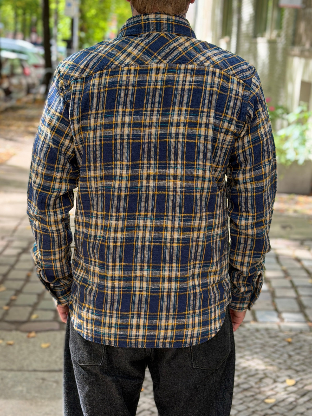 14.5oz Heavy Flannel Shirt - Slubby - 502655 - Navy