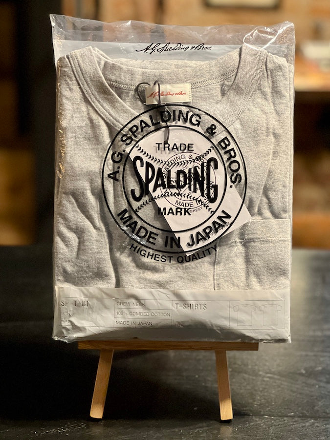 A.G.SPALDING & BROS - CLASSIC 2-PACK POCKET T-SHIRTS - Grey