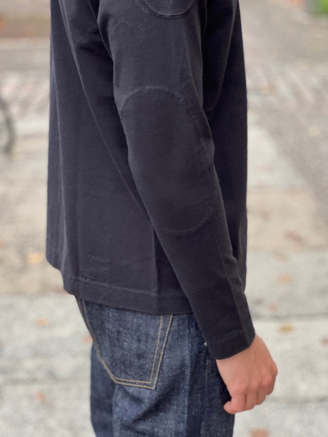 A.G.SPALDING & BROS - Loopwheeled Long Sleeve - COTTON JERSEY FOOTBALL SHIRT - Black