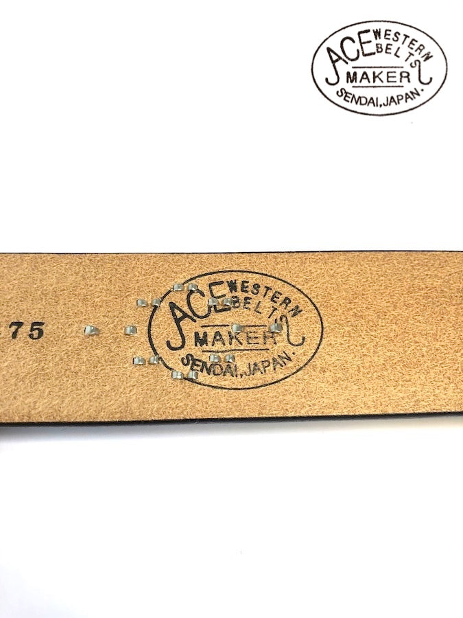 ACE WESTERN BELTS ★ Style No.180H with 50's Jewels ★ Handmade Vintage Reproduction Studded Jeweled Cowboy Western Belt - Black