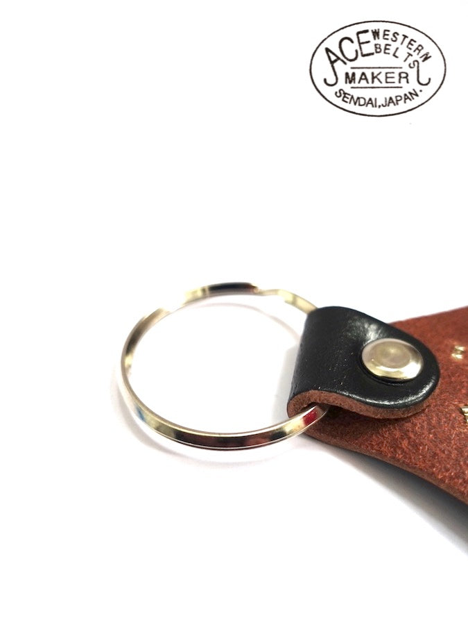 ACE WESTERN BELTS ★ Style No.NS100 ★ Handmade Vintage Studded Jeweled Key Fob - Ruby