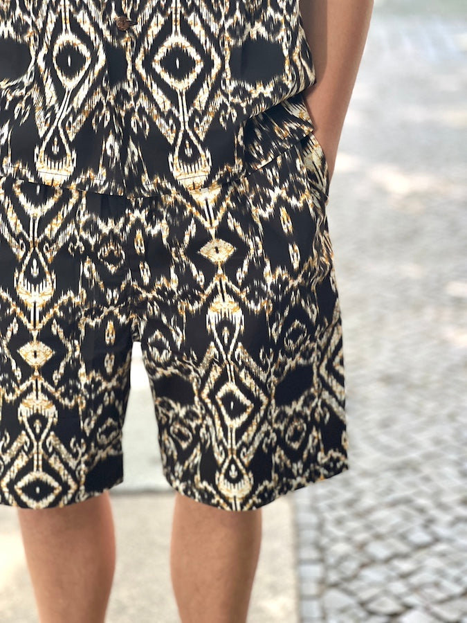 WEARMASTERS by Attractions - Lot.827 Tribal Cotton Shorts - Black