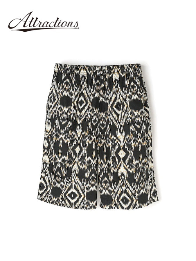 WEARMASTERS by Attractions - Lot.827 Tribal Cotton Shorts - Black