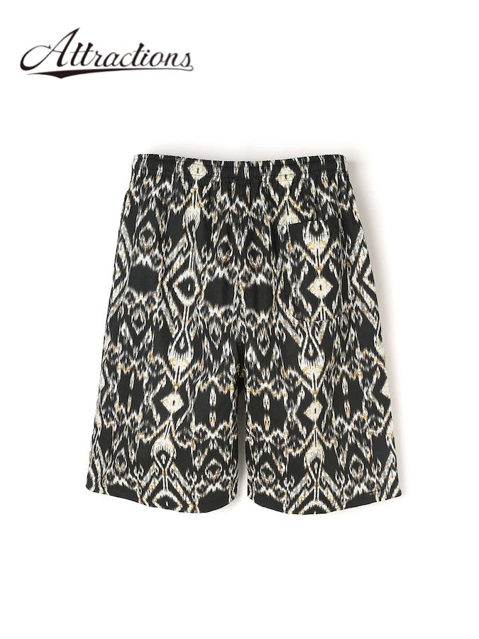 WEARMASTERS by Attractions - Lot.827 Tribal Cotton Shorts - Black