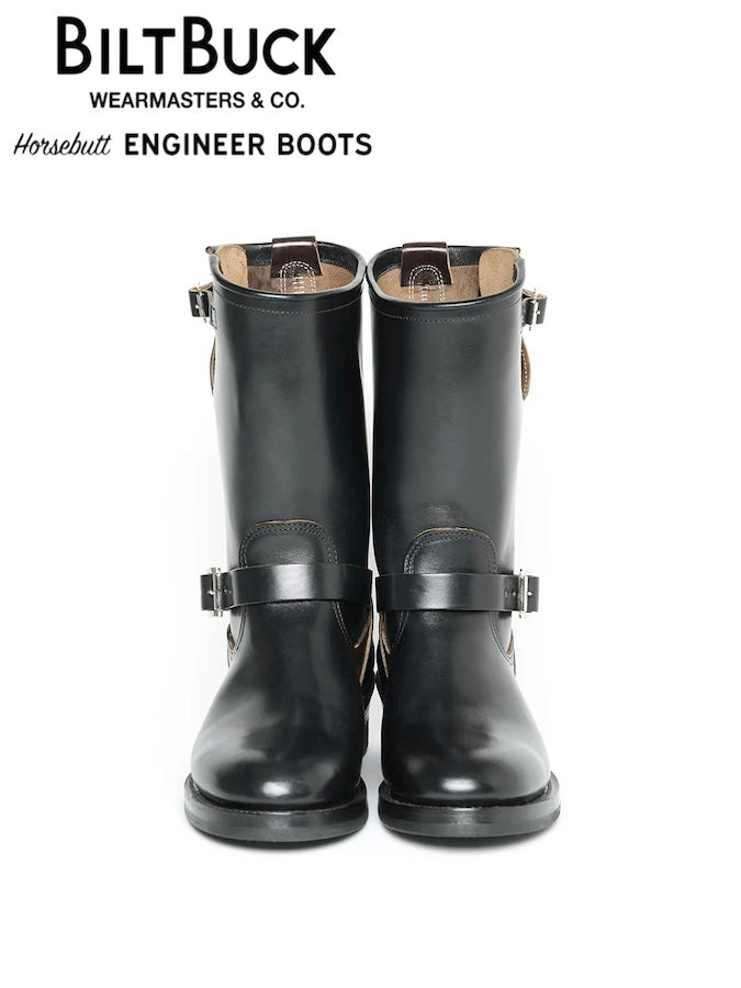 Lot.444 - Engineer Boots - HORSEBUTT - Black