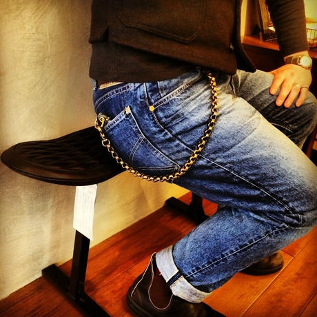 BACKDROP Leathers - WALLET CHAIN - Brass - 50cm