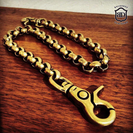 BACKDROP Leathers - WALLET CHAIN - Brass - 50cm