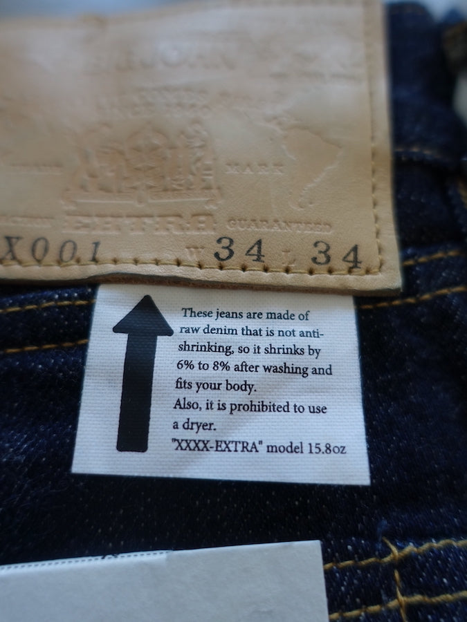 BIG JOHN XX001 (000)『XXXX-EXTRA』Model - ORGANIC COTTON FROM FIVE CONTINENTS - Regular Straight