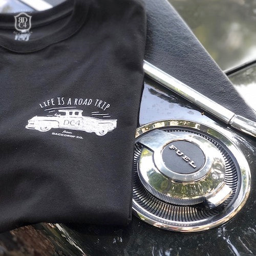 DC4 x BACKDROP Leathers - Special Collaboration 2021 - T-Shirt ✫ LIFE IS A ROAD TRIP ✫
