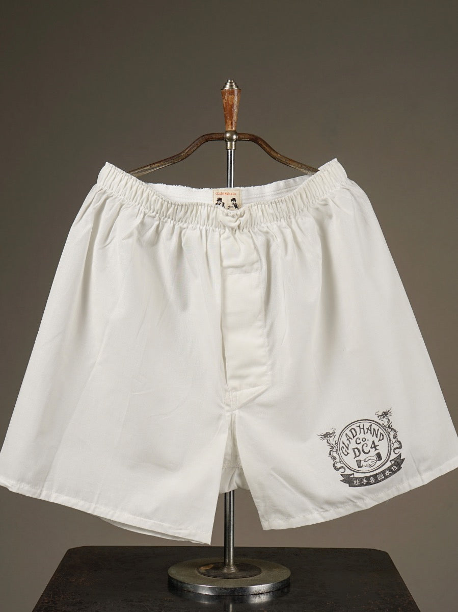 DC4 x GLAD HAND & Co. " LIMITED COLLABORATION BOXER SHORTS " - White