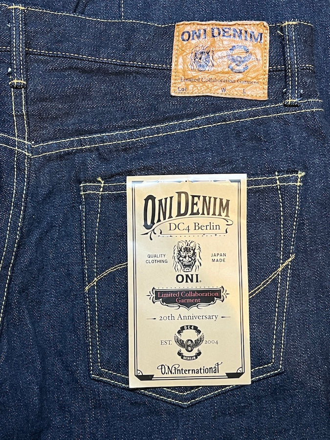 DC4 x ONI Denim  "20th Anniversary" Limited Collaboration  - 16.5oz Natural Indigo Denim - Lot.244 Custom  Straight