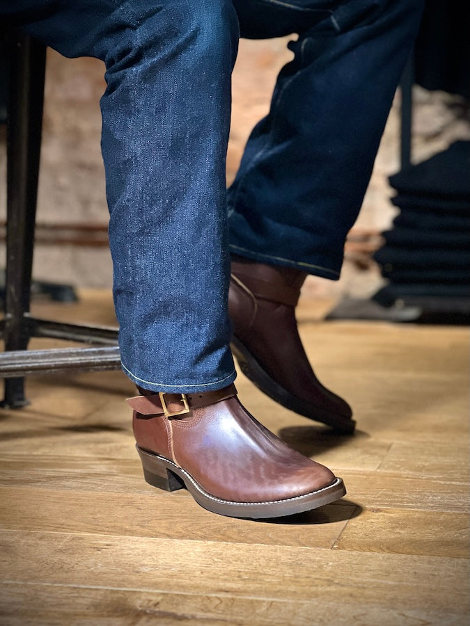 DC4 x ZERROWS x DR.SOLE originals - CUSTOM - TYPE ONE Engineer Boots - Brown Premium HORSEBUTT Leather