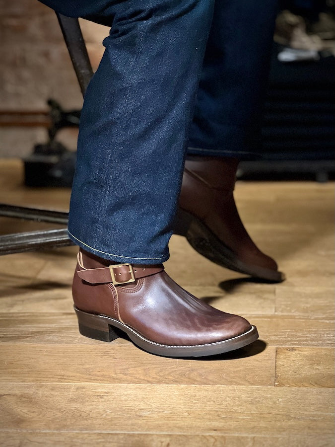 DC4 x ZERROWS x DR.SOLE originals - CUSTOM - TYPE ONE Engineer Boots - Brown Premium HORSEBUTT Leather