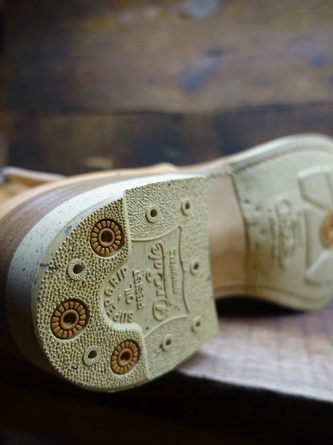 DC4 x ZERROWS x DR.SOLE originals - CUSTOM - TYPE ONE Engineer Boots - Tan Premium HORSEBUTT Leather