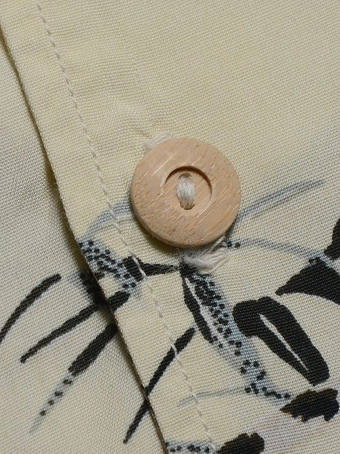 AL-14S [DOUBLE TIGER] - HAWAII SHIRT - 100% RAYON hand-printed