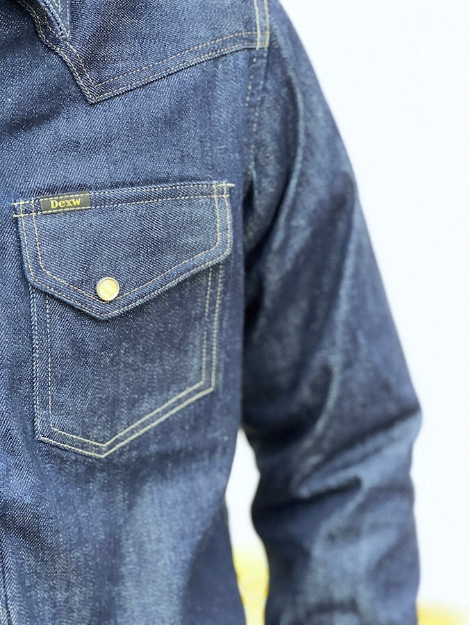 7600 [WILDMAN] - 1950s U.S. Western Denim Shirt - 10oz Denim