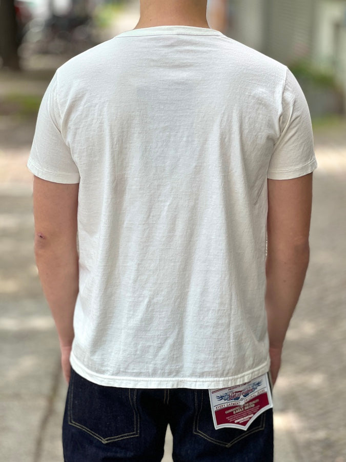 DELUXEWARE - MT Series - 7.5oz Lightweight Loopwheeled T-Shirt - WHITE - The fabric is produced in Wakayama - Sewn on vintage UNION SPECIAL 52800 machines