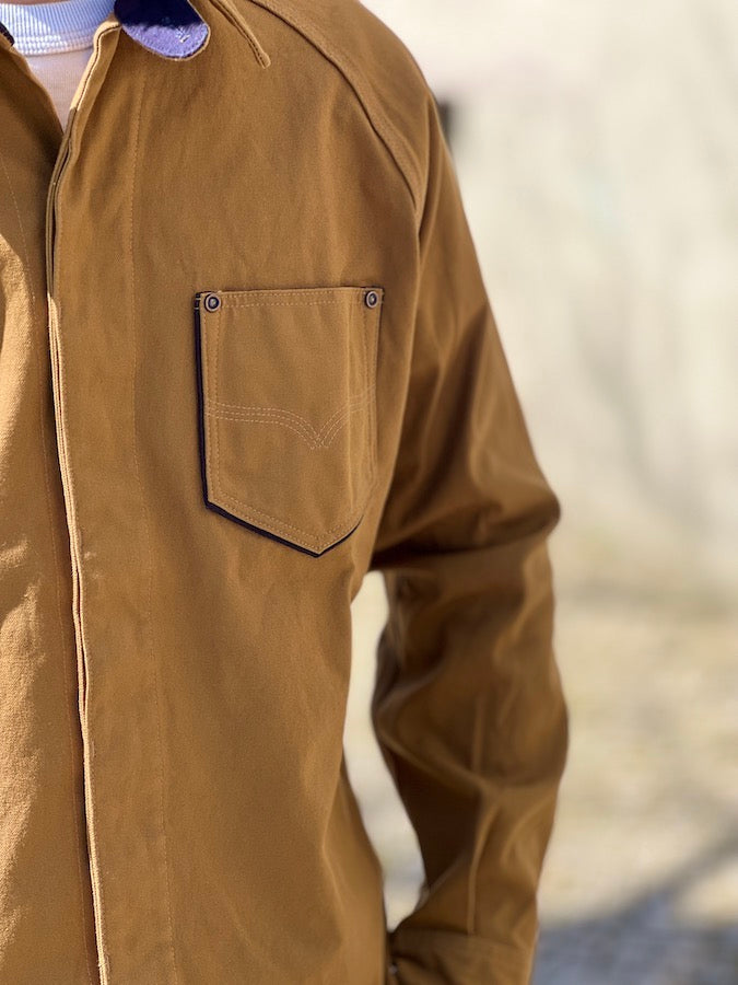 DELUXEWARE - 1940's Vintage DUCKSBUCK Shirt - 11oz duck canvas material manufactured on vintage looms in Kurashiki City