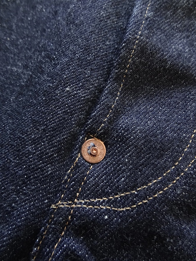 Denim Bridge - BR02 SA 02 - 14oz Selvedge Denim - S ANTIQUE - Cinch Back & Suspender Buttons - "Custom Model for DC4"