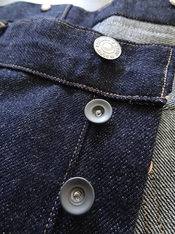 Denim Bridge - BR02 SA 02 - 14oz Selvedge Denim - S ANTIQUE - Cinch Back & Suspender Buttons - "Custom Model for DC4"