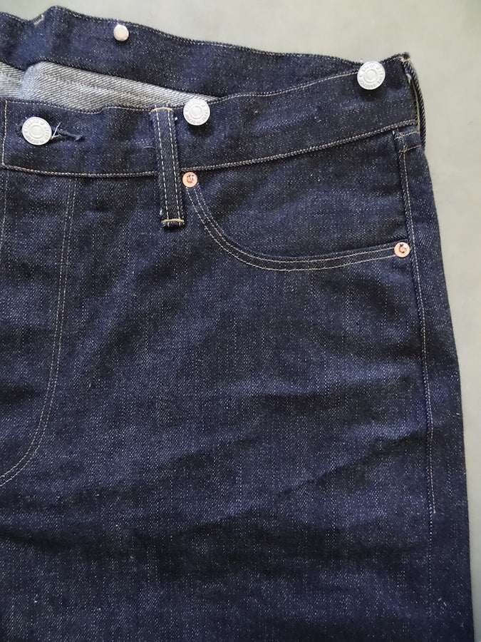Denim Bridge - BR02 SA 02 - 14oz Selvedge Denim - S ANTIQUE - Cinch Back & Suspender Buttons - "Custom Model for DC4"