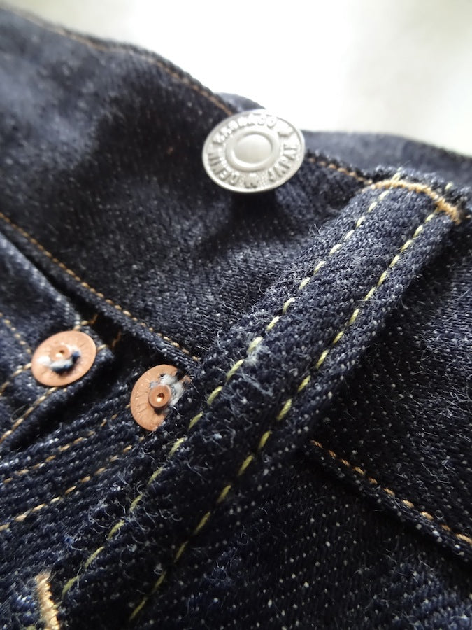 Denim Bridge - BR02 SA 02 - 14oz Selvedge Denim - S ANTIQUE - Cinch Back & Suspender Buttons - "Custom Model for DC4"