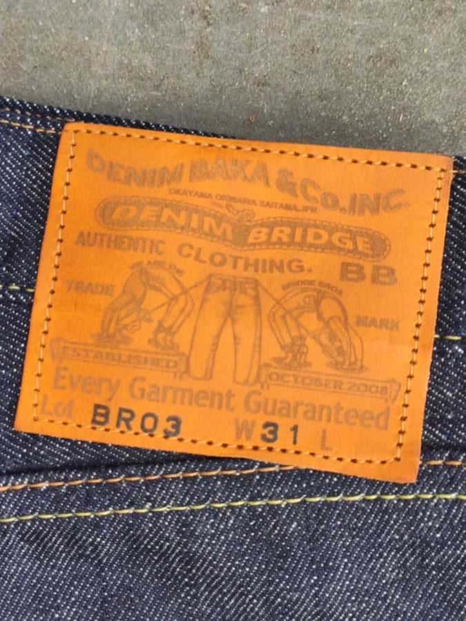 Denim Bridge - BR03 01- 13.5oz Selvedge Denim - Tight Straight - Made by Double Volante