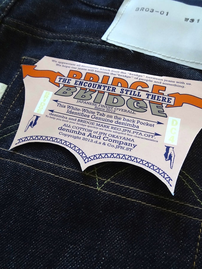 Denim Bridge - BR03 01- 13.5oz Selvedge Denim - Tight Straight - Made by Double Volante