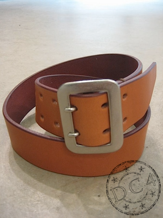 Dry Bones Belt - Dual Prong - Steer Hide Leather - Tan