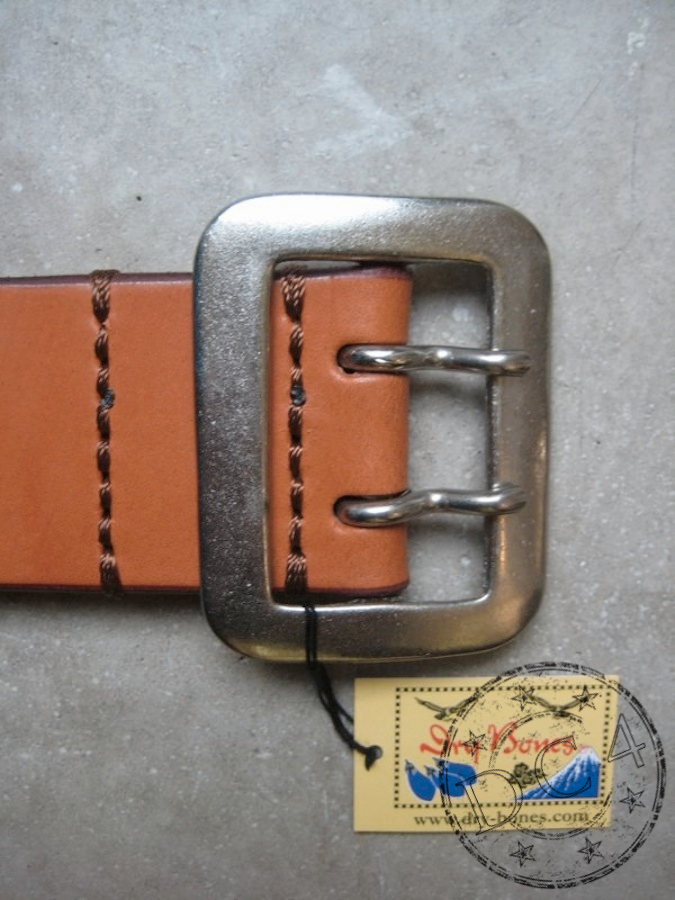 Dry Bones Belt - Dual Prong - Steer Hide Leather - Tan