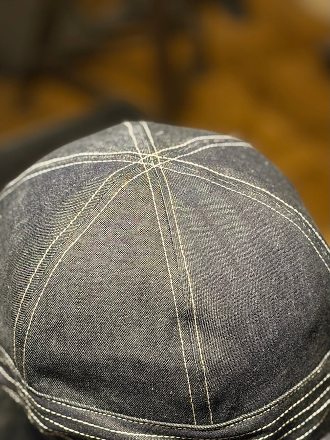 "Guthrie" 1920s Style Work Cap - 10oz Indigo Denim