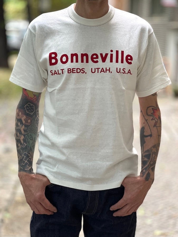 BONNEVILLE 1940-50s  - Vintage Style Medium Weight Jersey  "40s POWER WEAR PRINTED LABEL" -