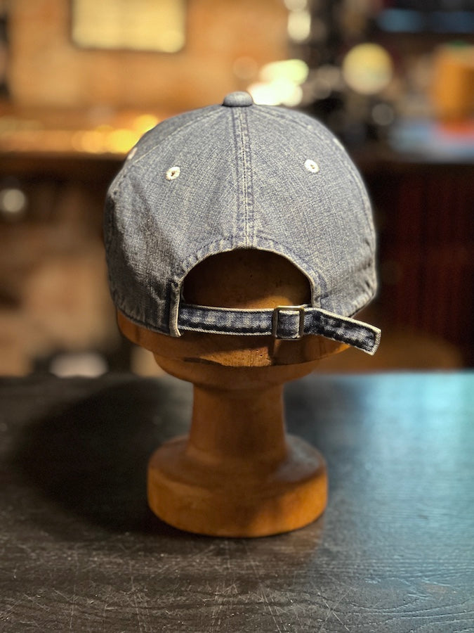 6843HW - " F " Vintage Wash - 6 Panel Denim 1950's Baseball Cap