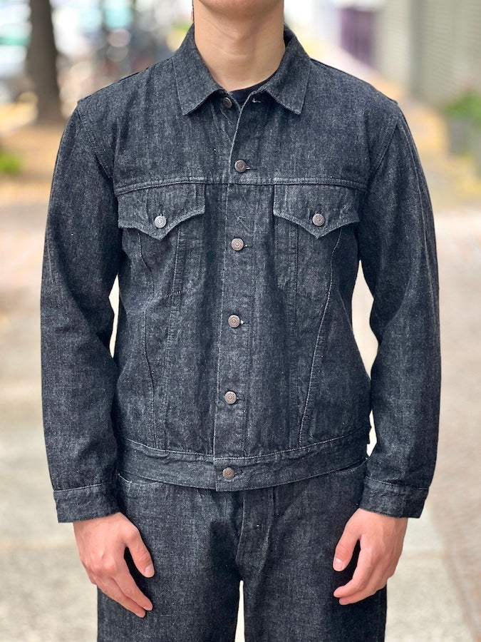 FULLCOUNT 2101BK - Type III Black Denim Jacket - 13.7oz Selvedge