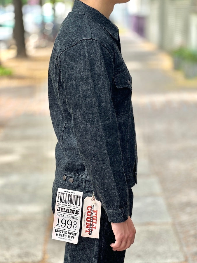 FULLCOUNT 2101BK - Type III Black Denim Jacket - 13.7oz Selvedge