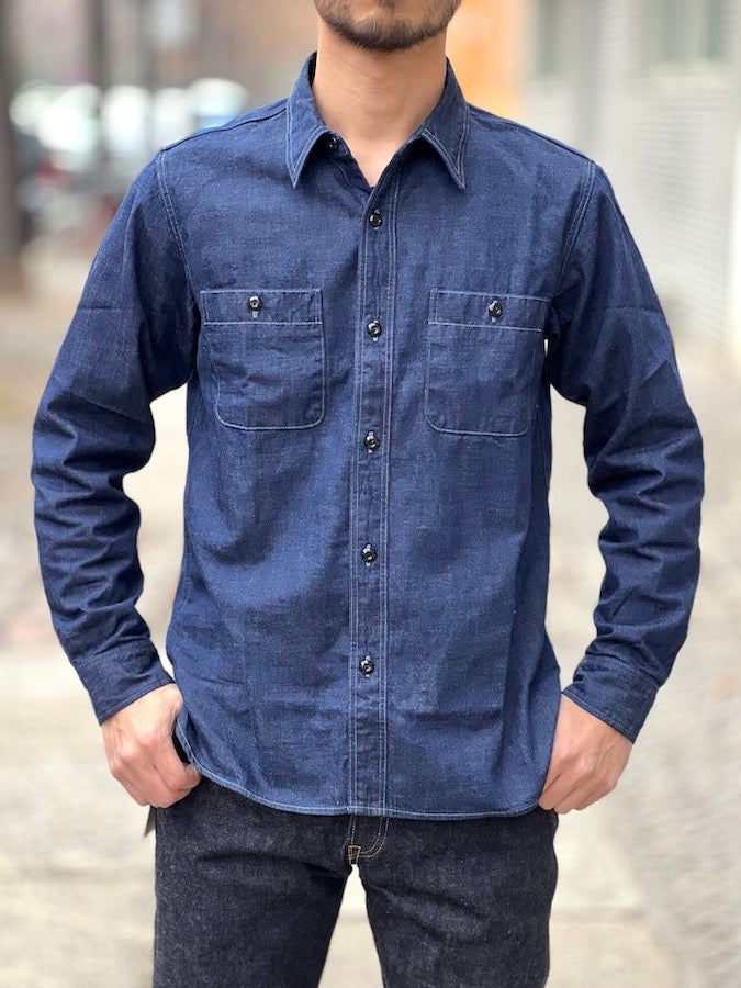 4890 - 8oz Denim Work Shirt - One Washed