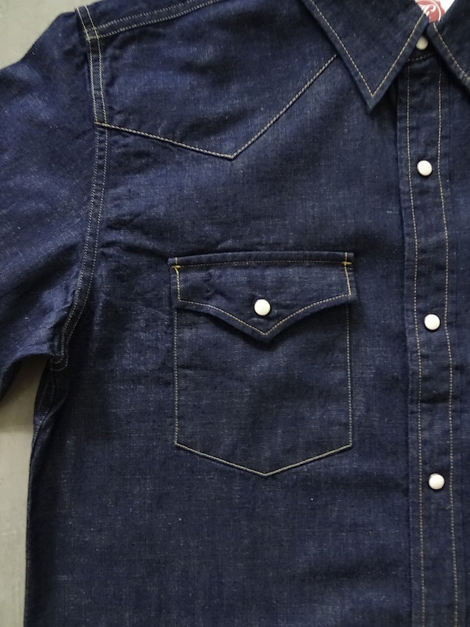 4894 - 8oz Denim Western Shirt - One Washed