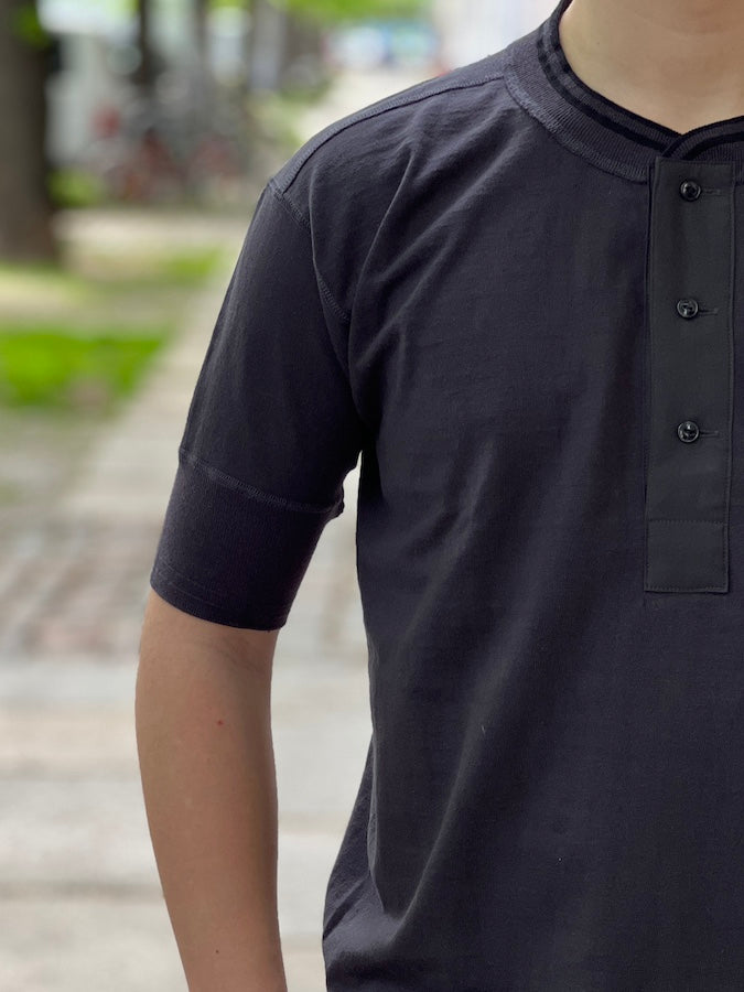 ROYAL CLASS - R-04 HENRY Loopwheeled Pocket  T-Shirt - Black