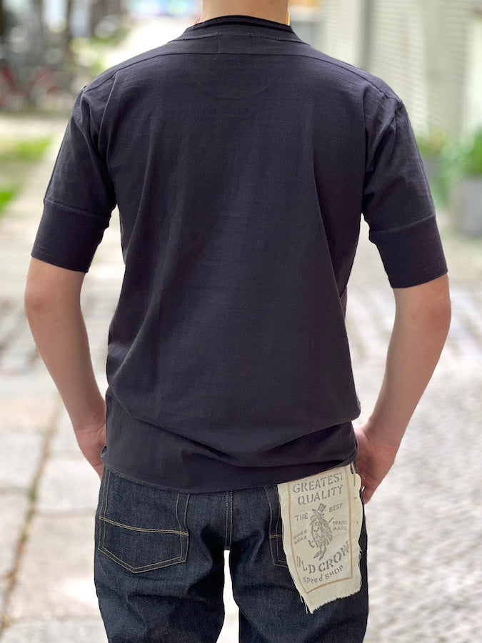 ROYAL CLASS - R-04 HENRY Loopwheeled Pocket  T-Shirt - Black