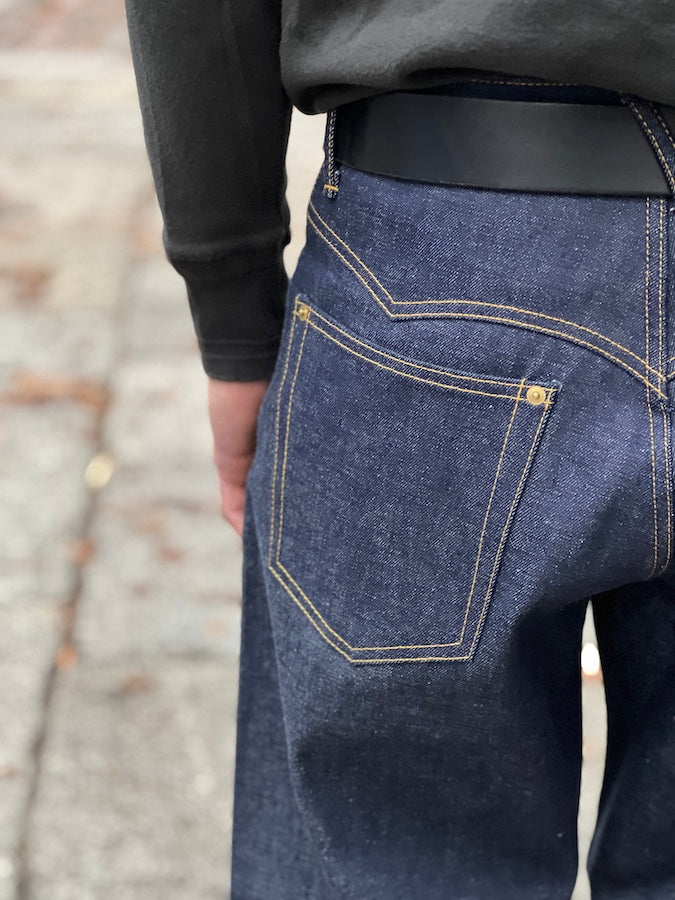 GANGSTERVILLE by Glad Hand & Co. - THUG WIDE DENIM  - 12oz Selvedge Denim Pants - Indigo