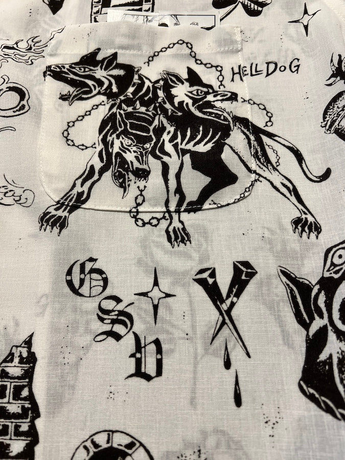 GANGSTERVILLE by Glad Hand & Co. - NO MASTER - Short Sleeve Shirt - White