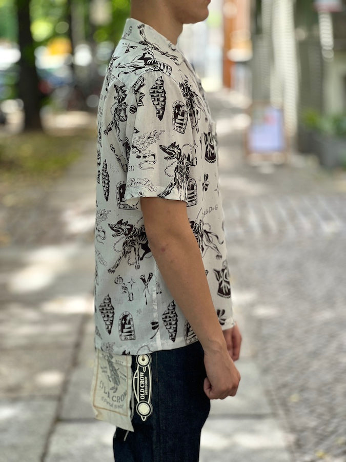 GANGSTERVILLE by Glad Hand & Co. - NO MASTER - Short Sleeve Shirt - White