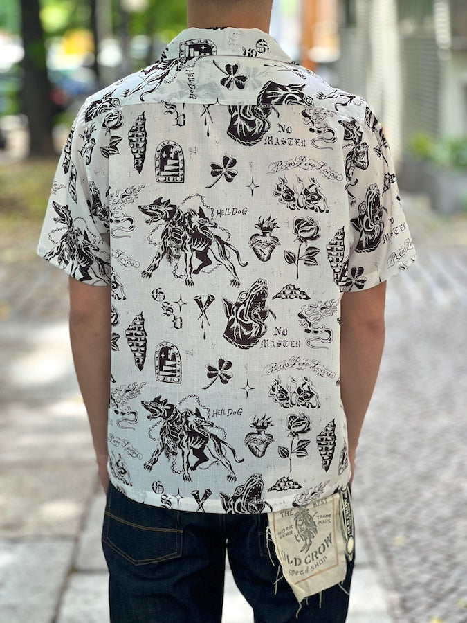 GANGSTERVILLE by Glad Hand & Co. - NO MASTER - Short Sleeve Shirt - White