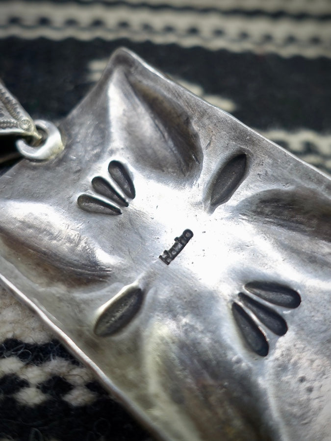 HOZHO - Ketoh T 1 - Plant - Silver Pendant with large Natural Fox Turquoise