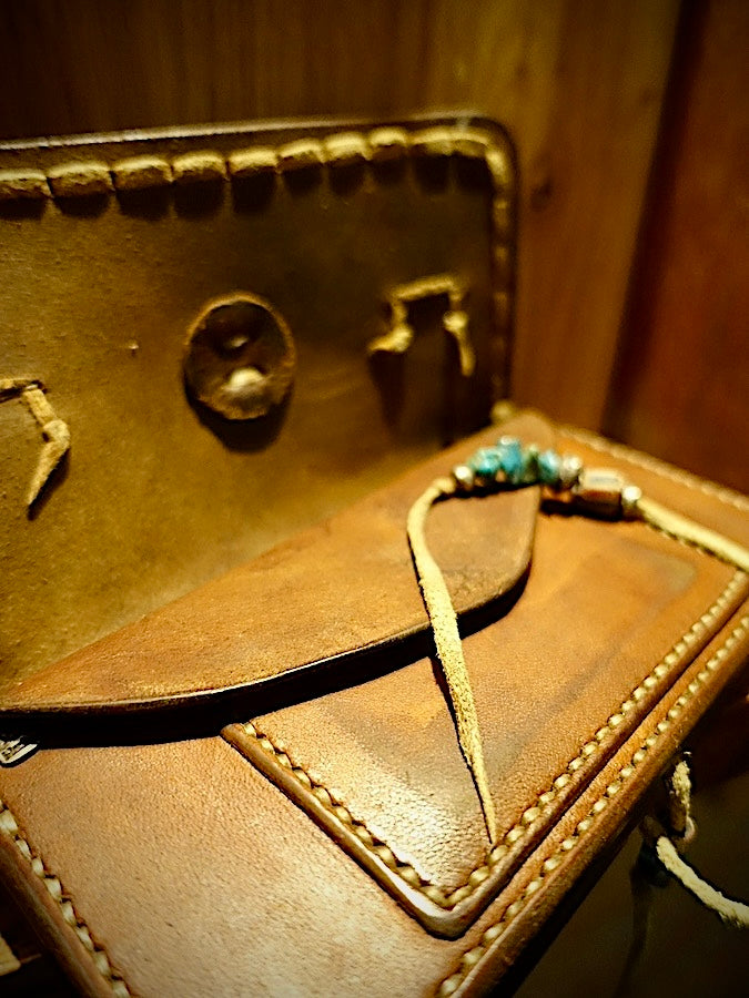 HOZHO - Concho - Leather Wallet - Turquoise