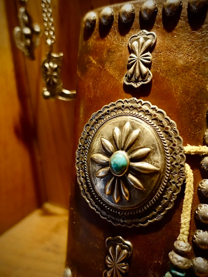 HOZHO - Concho - Leather Wallet - Turquoise