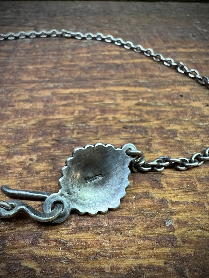 HOZHO - Turquoise Hook Necklace - Medium Chain