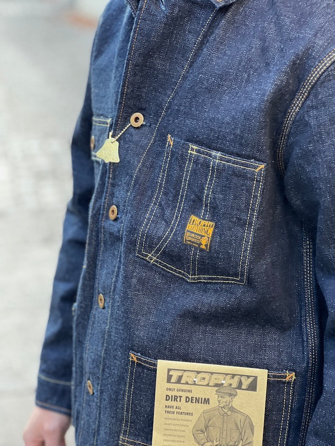 TROPHY CLOTHING - Dirt Denim Coverall - Original Workwear - 14.5oz Selvedge Denim