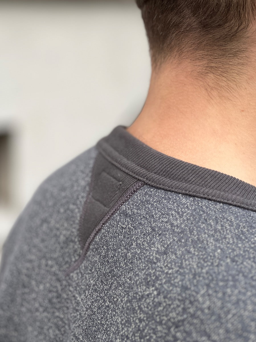 TOYS McCOY - TMC2375 - McHill Sports Wear - BLACK MIX SWEATSHIRT - FLATSEAMER