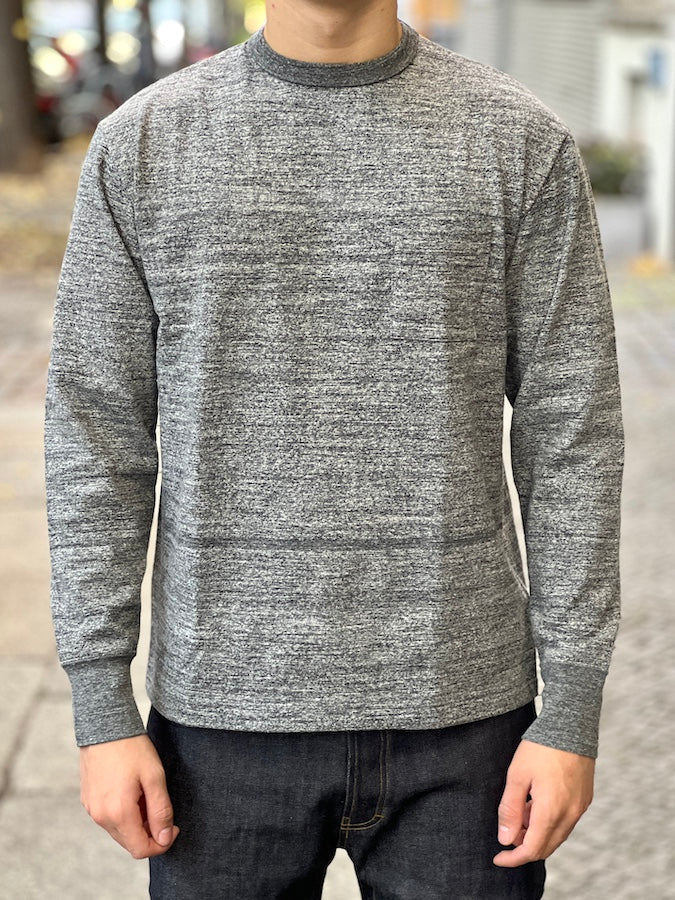 GLAD HAND & Co. - ROYAL CLASS - R-06 - Pocket Long Sleeve T-Shirt - Loopwheeled - 100% U.S.A. Cotton - Heather GREY